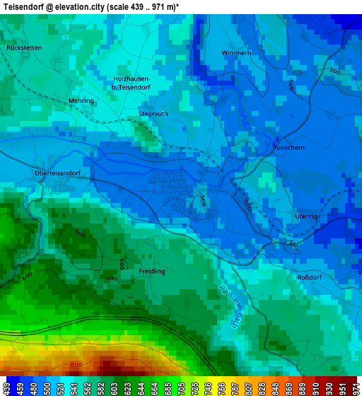 Teisendorf elevation map