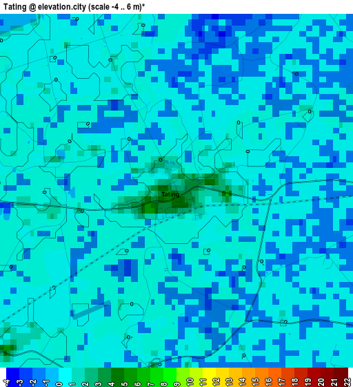 Tating elevation map