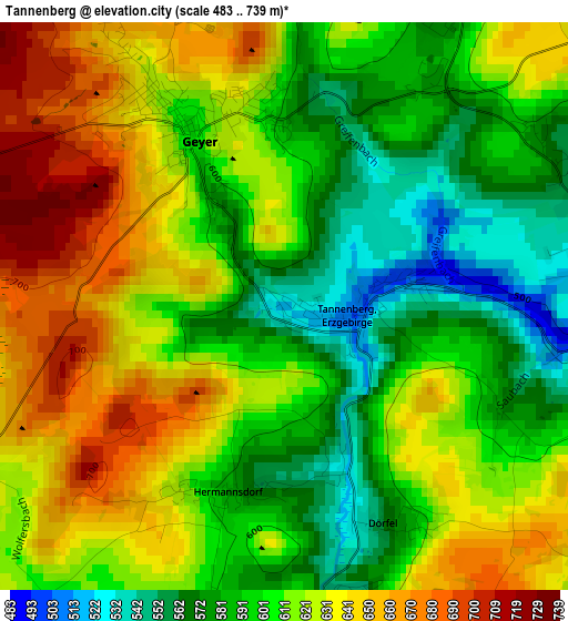 Tannenberg elevation map