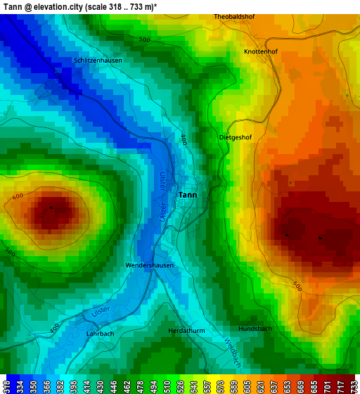 Tann elevation map