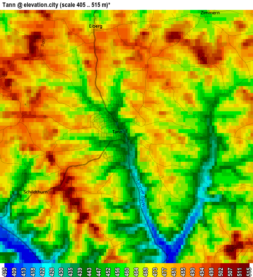 Tann elevation map