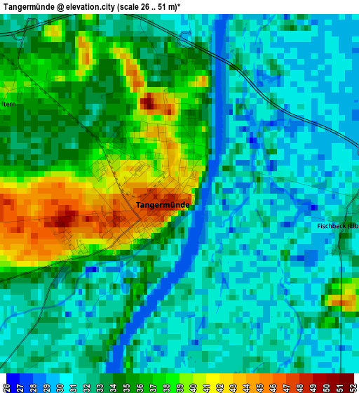 Tangermünde elevation map
