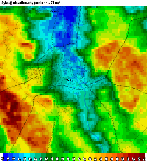 Syke elevation map