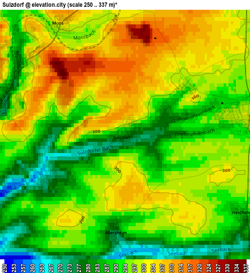 Sulzdorf elevation map