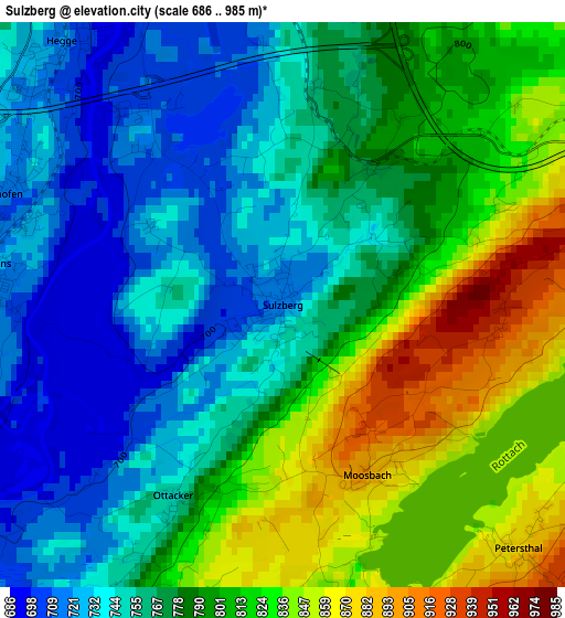 Sulzberg elevation map