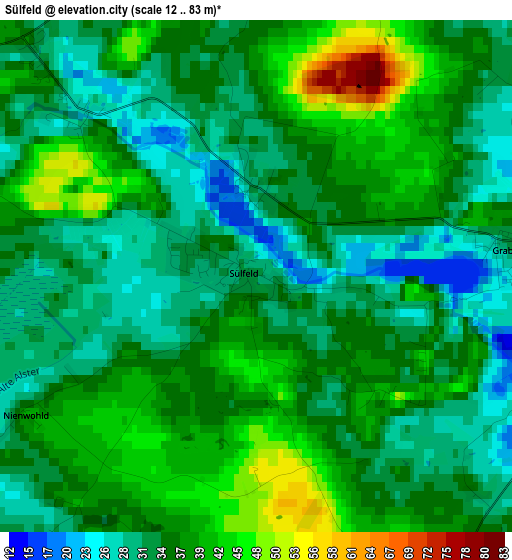 Sülfeld elevation map