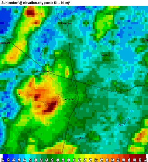 Suhlendorf elevation map