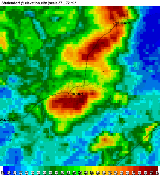 Stralendorf elevation map