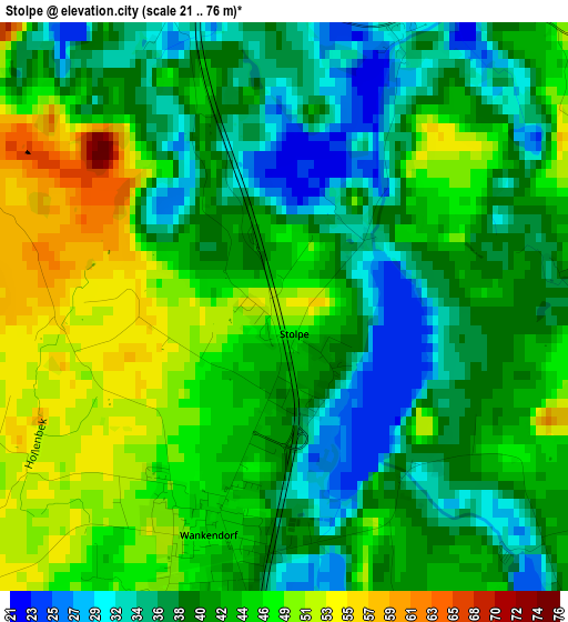 Stolpe elevation map