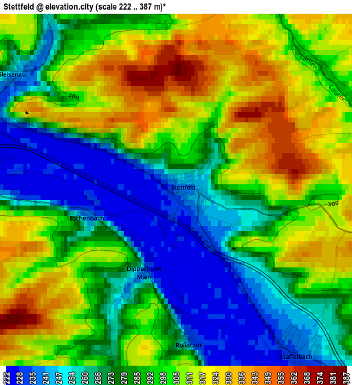 Stettfeld elevation map