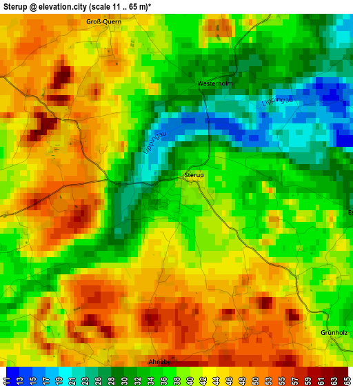 Sterup elevation map