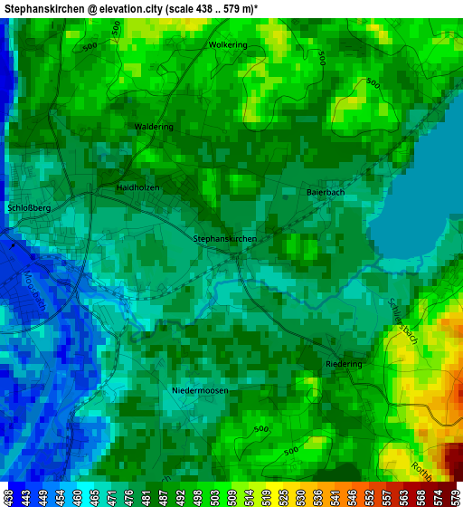 Stephanskirchen elevation map