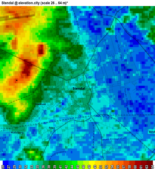 Stendal elevation map