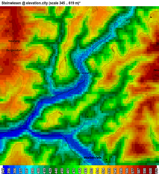 Steinwiesen elevation map