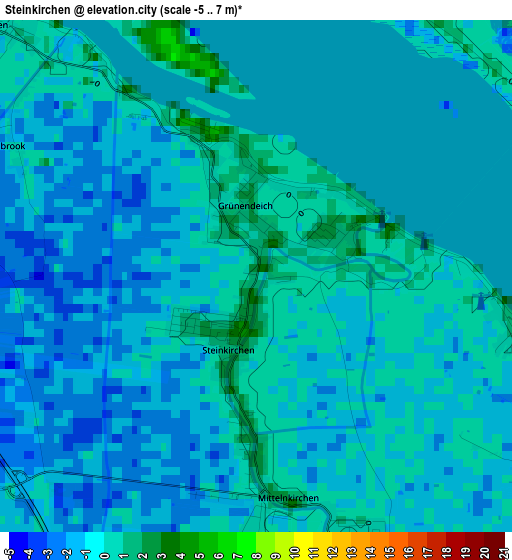 Steinkirchen elevation map