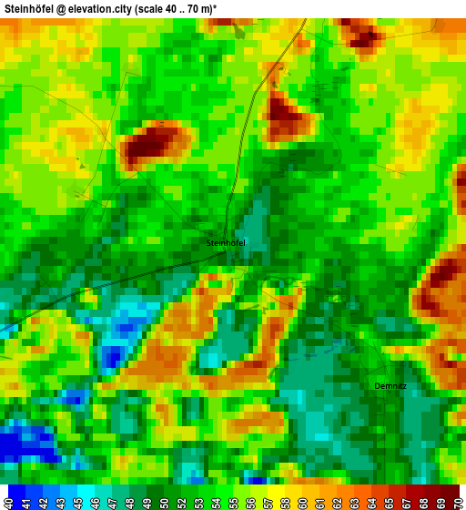 Steinhöfel elevation map