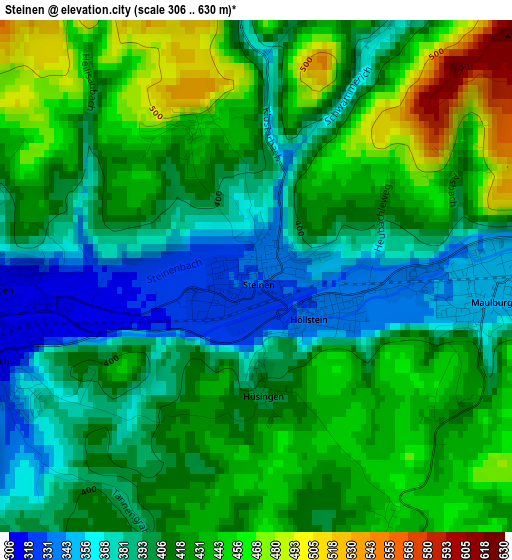 Steinen elevation map