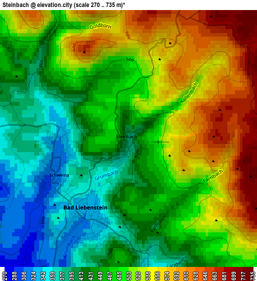 Steinbach elevation map