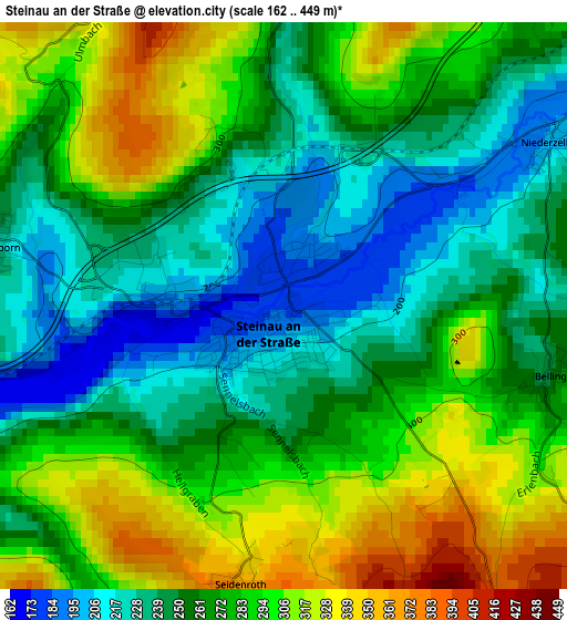 Steinau an der Straße elevation map