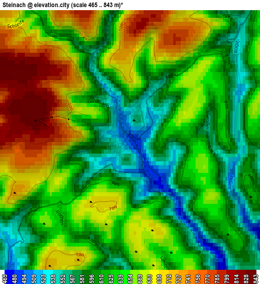 Steinach elevation map