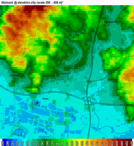 Steinach elevation map