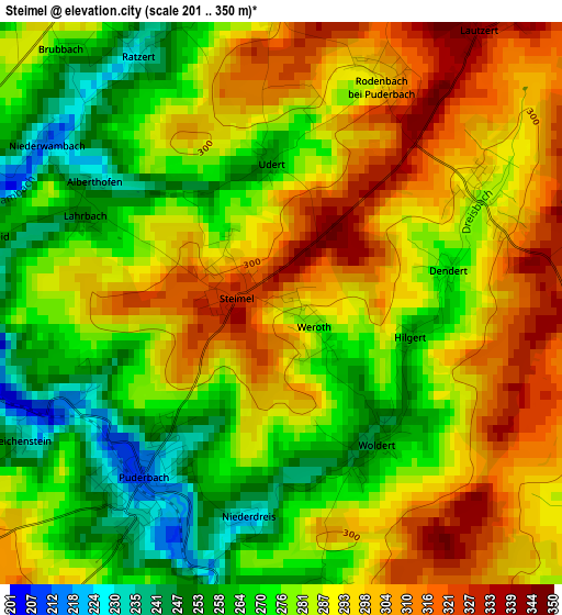 Steimel elevation map