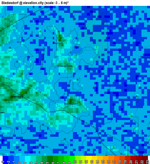 Stedesdorf elevation map