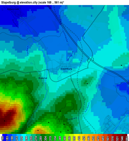 Stapelburg elevation map