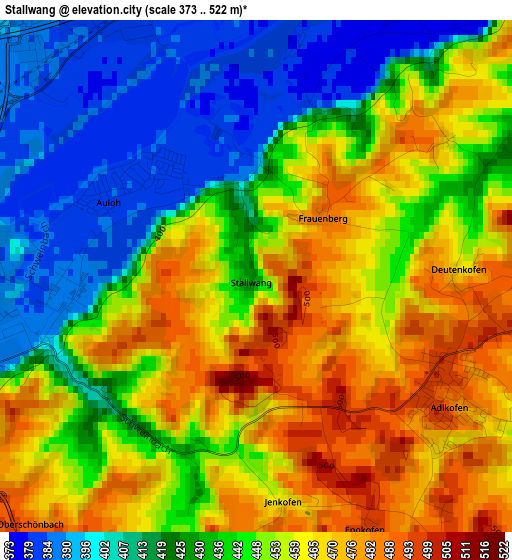 Stallwang elevation map