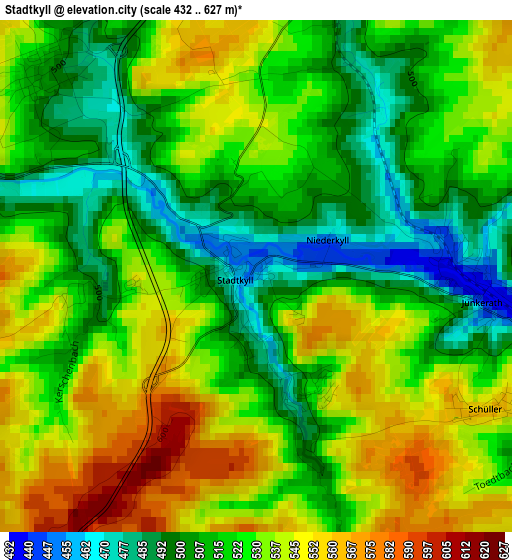 Stadtkyll elevation map