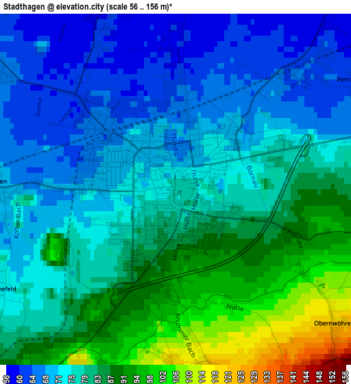 Stadthagen elevation map