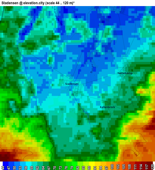 Stadensen elevation map