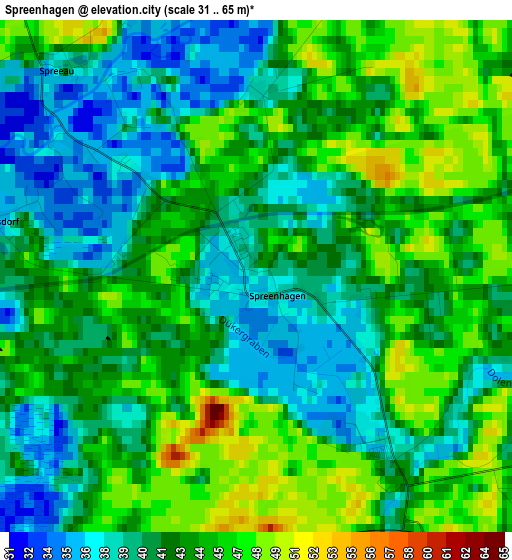 Spreenhagen elevation map