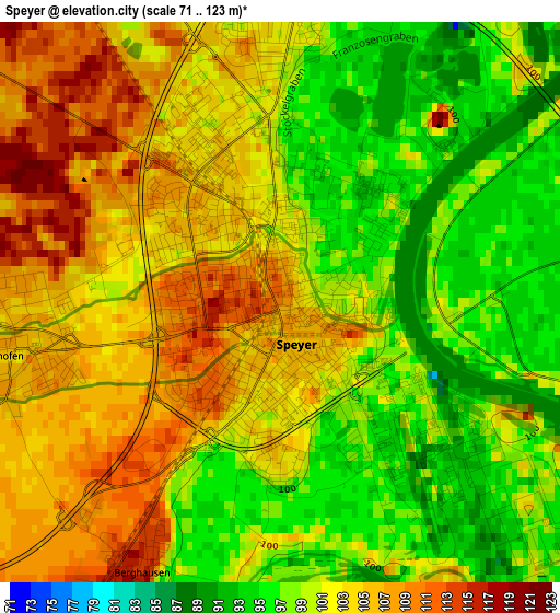 Speyer elevation map