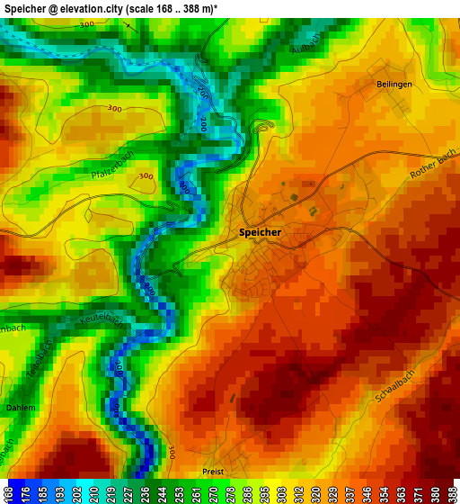 Speicher elevation map