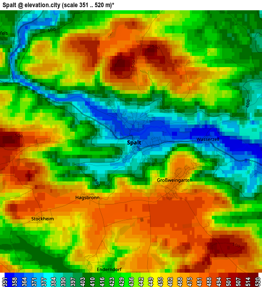 Spalt elevation map