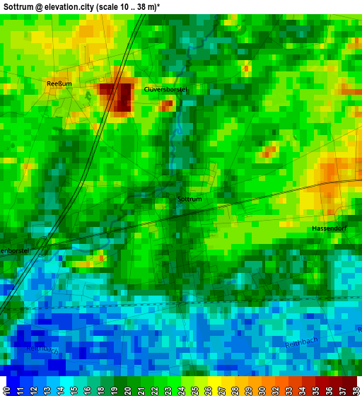 Sottrum elevation map