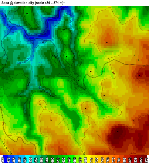 Sosa elevation map