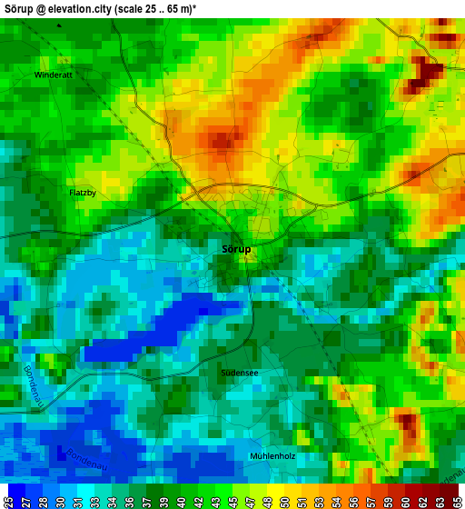 Sörup elevation map