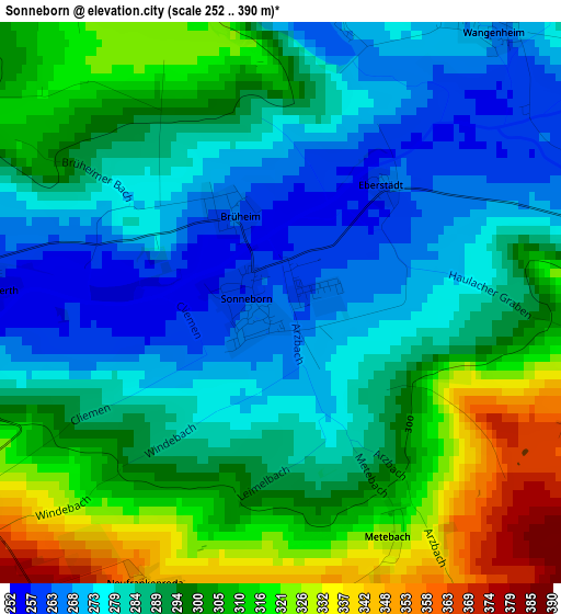 Sonneborn elevation map