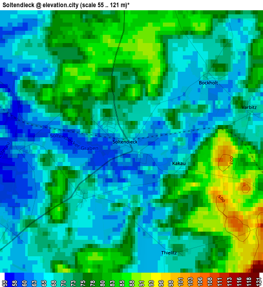 Soltendieck elevation map