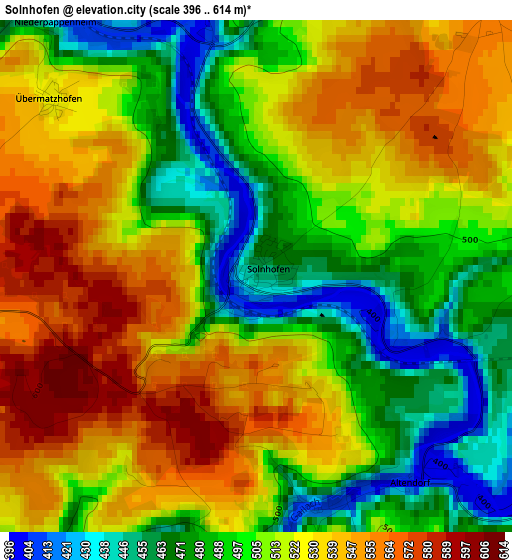 Solnhofen elevation map