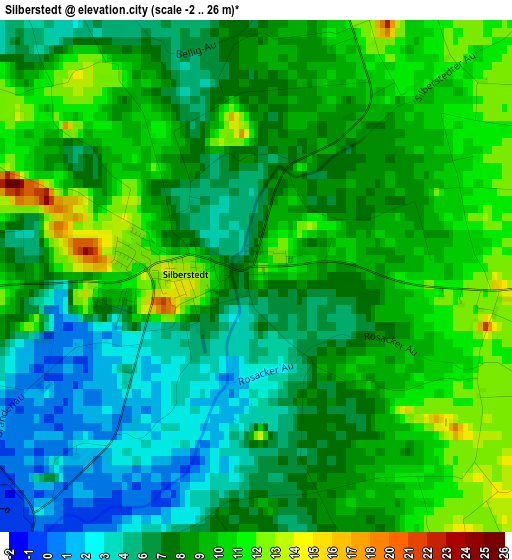 Silberstedt elevation map