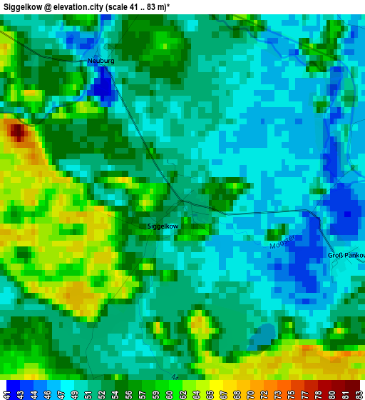 Siggelkow elevation map