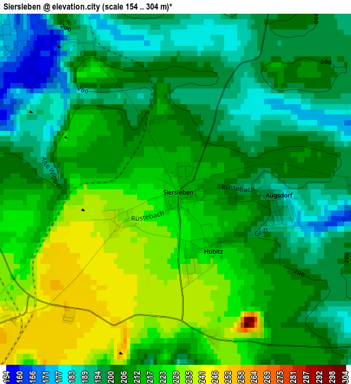 Siersleben elevation map