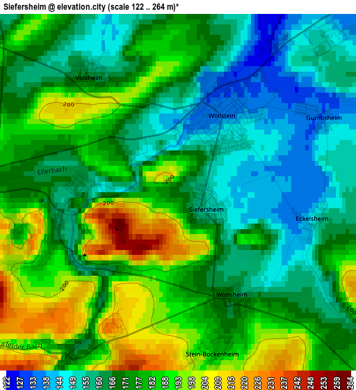 Siefersheim elevation map