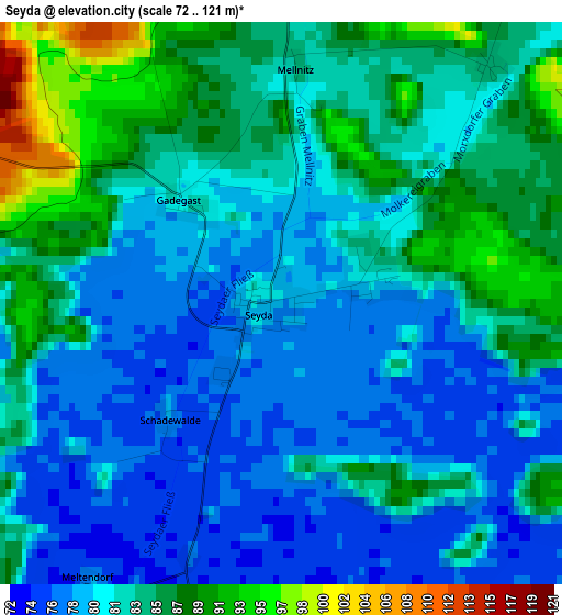 Seyda elevation map