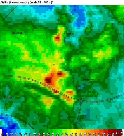 Sellin elevation map