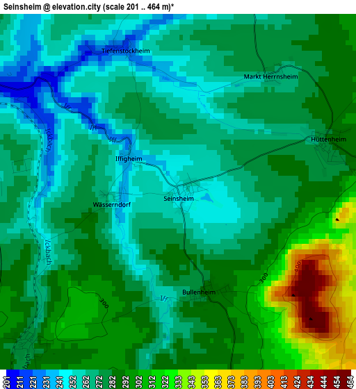 Seinsheim elevation map