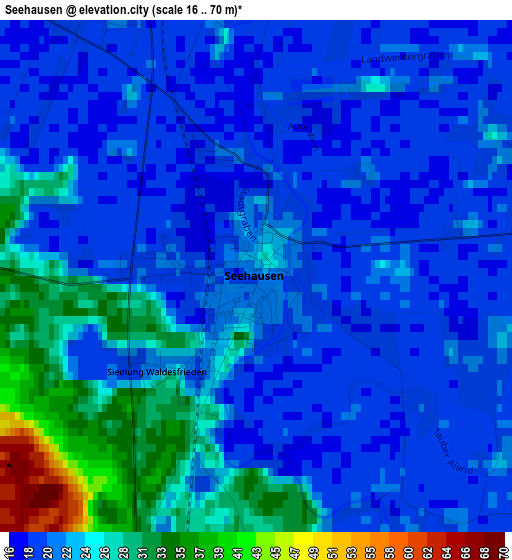 Seehausen elevation map